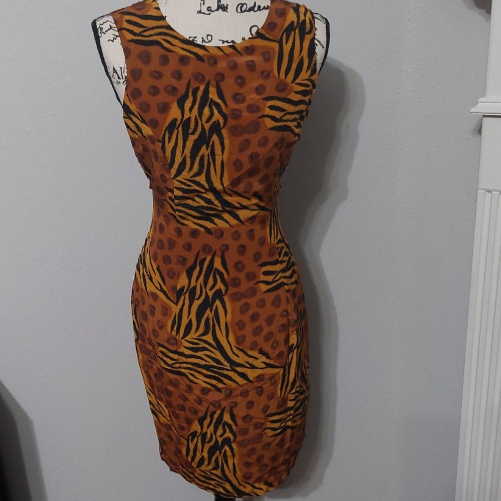 100% silk vintage dress